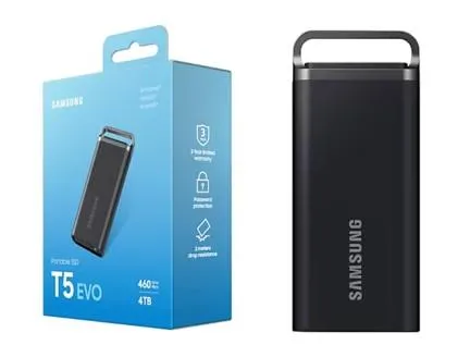 Портативний SSD Samsung 4TB USB 3.2 Gen 1 Type-C T5EVO Shield