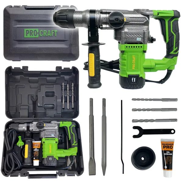 Перфоратор 5.5 Дж, 1500 Вт, SDS-Plus Procraft BH-1800