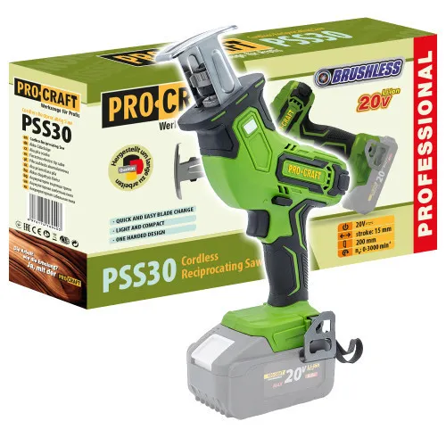 Купити Акумуляторна шабельна пила Procraft PSS30 (без АКБ та ЗП) зі знижкою