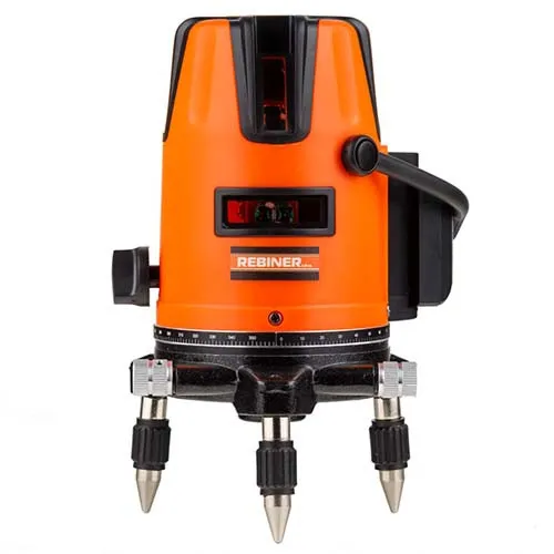 Лазерный уровень 3 луча Rebiner RLE-3D зеленый диод