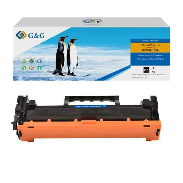 Картридж G&G для HP 136A LJ M211/M212/M236 Black (1150 стр)