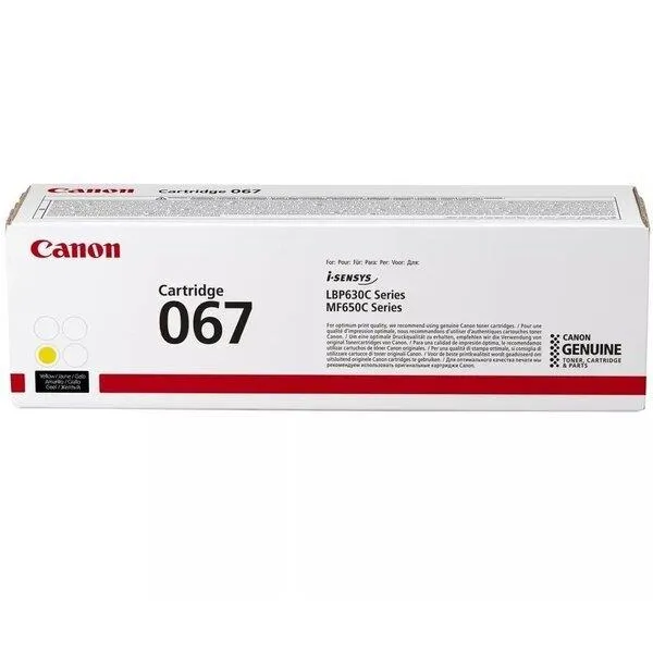 Картридж Canon 067 MF651Cw/MF655Cdw/MF657Cdw/LBP631Cw/LBP633Cdw Yellow (1250 стор.)