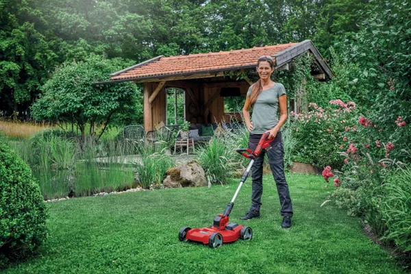 Триммер аккумуляторный Einhell GE-CT 18/28 Li TC-Solo 18В 8500об/мин 28см леска и тележка 2.15кг без АКБ и ЗП с доставкой