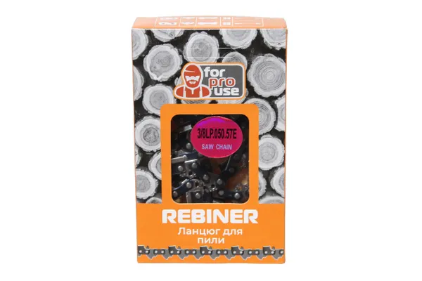 Цепь на бензопилу 57 звеньев, 3/8" шаг Rebiner для твердых пород древесины цепь на 40 шину цена в Украине