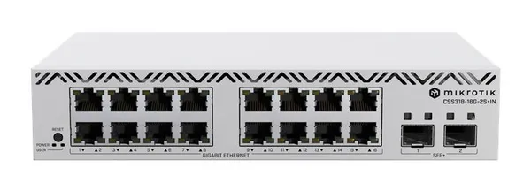 Комутатор MikroTik Cloud Smart Switch CSS318-16G-2S+IN