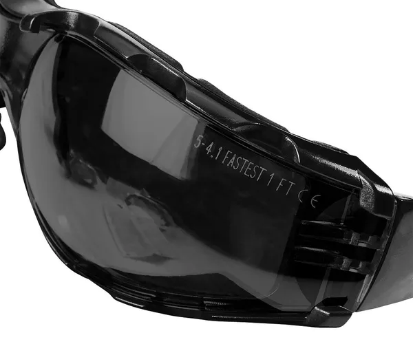 Окуляри захисні Neo Tools протиосколкові, клас захисту FT, гумові дужки, полікарбонат, темно сіий заказать