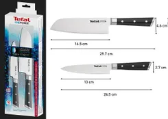 Набір ножів Tefal Ice Force, 2шт, нержавіюча сталь, пластик, чорний фото