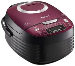 Мультиварка Tefal Spherical, 750Вт, чаша-4л, электронное управл., пластик, черно-бордовый фото