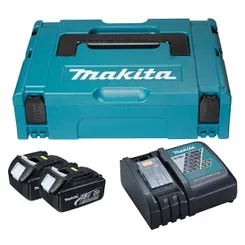 Аккумуляторы Makita LXT BL1830B 18 В/3 А*ч + зарядное устройство DC18RC + кейс Makpac 1 фото