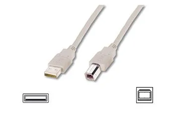 Кабель DIGITUS USB-A > USB-B синхронізації, 1.8м, бежевий