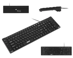 Клавіатура мембранна Acer OKW010, 115key, USB-A, EN/UKR/RU,чорний фото