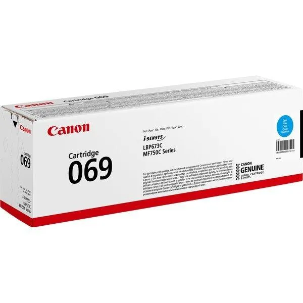 Картридж Canon 069 MF752Cdw/MF754Cdw/LBP673Cdw Cyan (1900 стр)