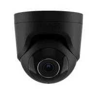 IP-Камера дротова Ajax TurretCam, 8мп, 4мм, Poe, True WDR, IP 65, ІЧ 35м, аудіо, кут огляду 75°до 85°, купольна, чорна