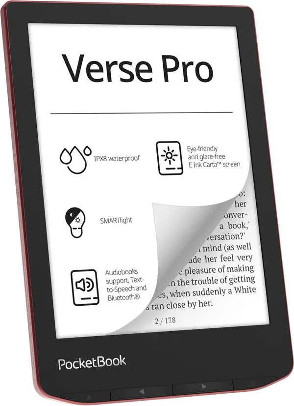 Электронная книга PocketBook 634 Verse Pro, Passion Red