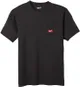 Футболка MILWAUKEE WTSSBL-XXL, з карманом та коротким рукавом, чорна, (розмір XXL)