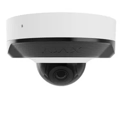 IP-Камера дротова Ajax DomeCam Mini, 5мп, 4мм, Poe, True WDR, IP 65, ІЧ 30м, аудіо, кут огляду 75°до 85°, міні купольна, біла фото