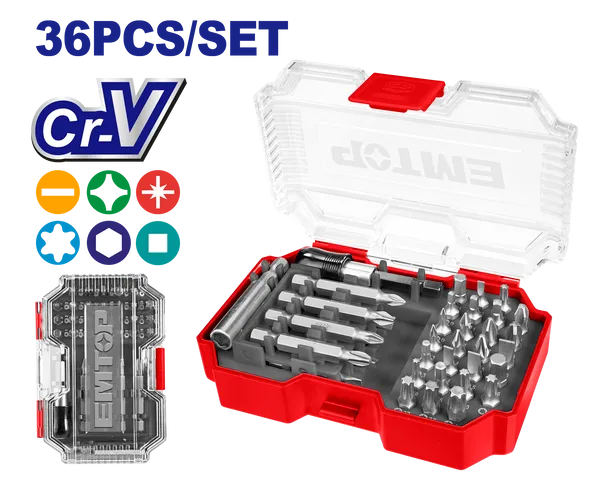 Набор бит EMTOP EMSV3K04 36 шт