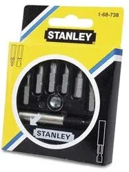 Биты Stanley, набор 7шт, 1/4", магнитный битодержатель, SL,PZ, 25мм, кейс фото