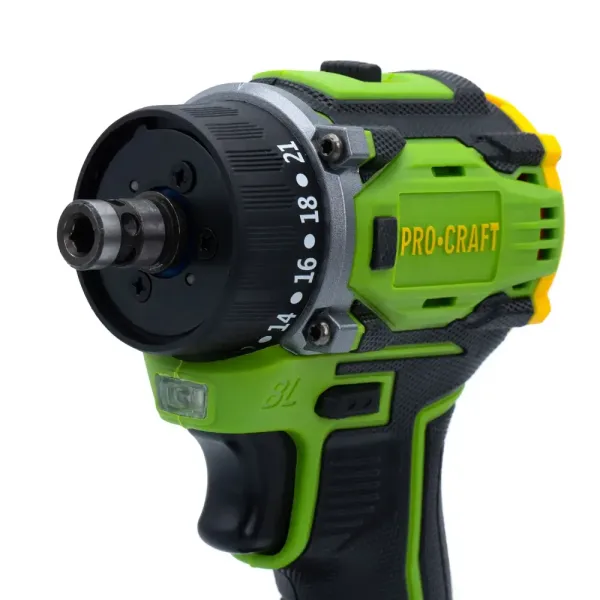 Бесщеточный аккумуляторный шуруповерт Procraft PA18Pro DFR в кейсе (1 АКБ, 2 А/ч) купить онлайн