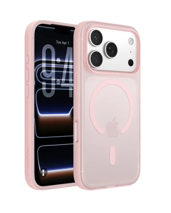 Чехол Belkin для iPhone 17 Pro, Magnetic Protective Grip, Pink