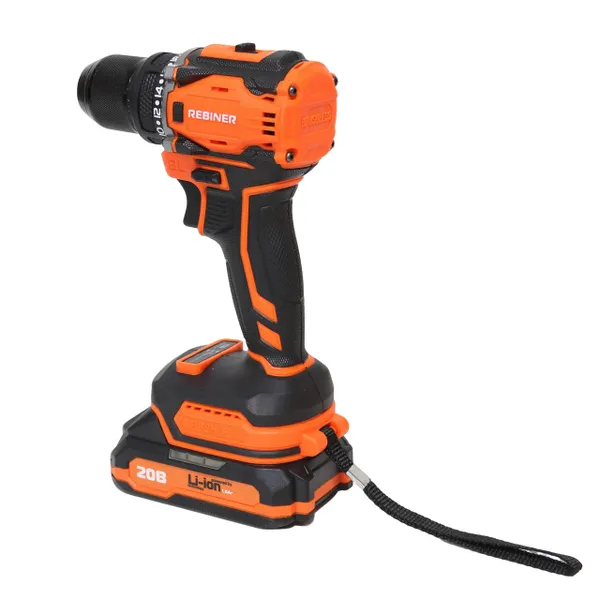 Купить Бесщеточный аккумуляторный шуруповерт Rebiner RAD-18BL в кейсе (2 АКБ)