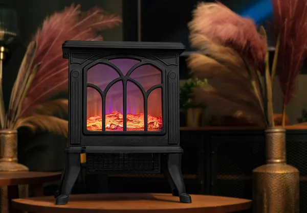 Камин электрический, декоративный Neo Tools, 30м кв, 1500Вт, керамический нагрев. элемент (PTC), чёрный отзывы