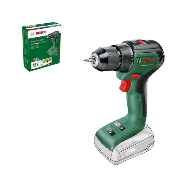 Шурупокрут-дриль акумуляторний Bosch UniversalDrill 18V-60 18В 60Нм 0-500·0-1900об·хв без АКБ та ЗП 1.3кг