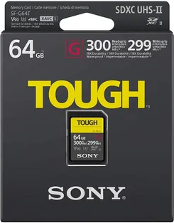 Карта пам'яті Sony SDXC   64GB C10 UHS-II U3 V90 R300/W299MB/s Tough фото