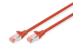 Патч-корд DIGITUS CAT 6 S-FTP, 1м, AWG 27/7, LSZH, червоний фото