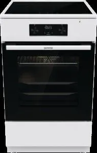 Плита Gorenje электрическая индукционная, 70л, 50x60см, дисплей, программатор IconLed, обьединение комфорок, белый фото