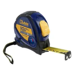 Рулетка измерительная 10м×25мм с магнитным наконечником металлическое полотно Kubis 05-01-2125 фото
