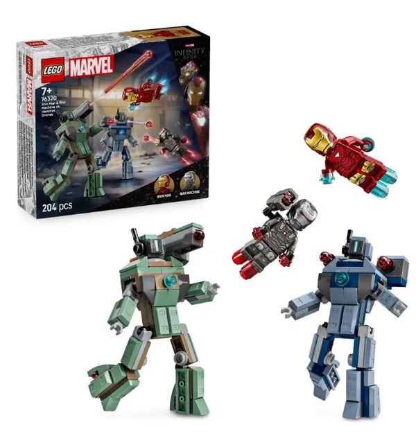 Конструктор LEGO Super Heroes Железный человек и Боевая Машина против Хаммер Дронов