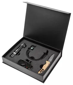 Подарочный набор Neo Tools (фонарь 99-026, туристический браслет 63-140, складной нож) фото