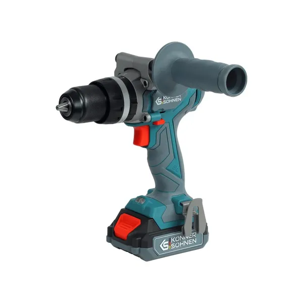 Набір із двох акумуляторних інструментів Konner&Sohnen KS IDAGB 20V SET 1 20В дриль ударний, шліфмашина кутова, швидкий ЗП 2.4А акб 1х2А·год+1х4А·год кейс 3кг ціна в Україні