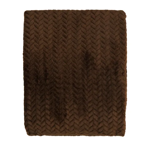 Плед ARDESTO Jacquard Braid 200х220см, 100% полиэстер, коричневый купить в Украине