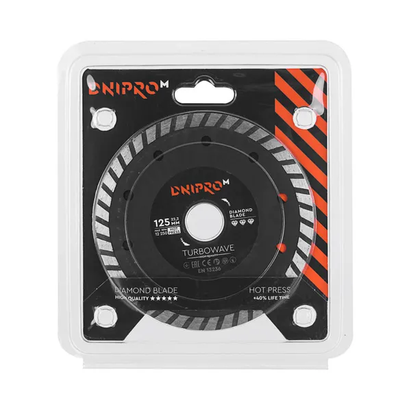 Алмазный диск Dnipro-M Turbowave 125 22,2 мм фото №3