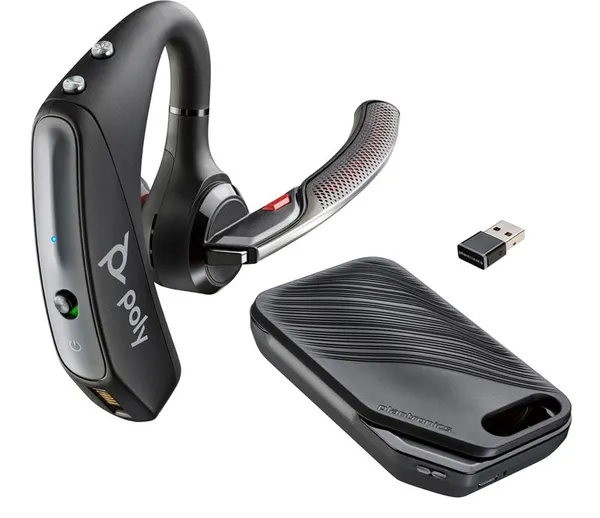 Гарнитура компьютерная стерео In-ear Poly Voyager 5200 UC с адаптером BT600, USB-A, Bluetooth, всенаправленный, Acoustic fence, черный