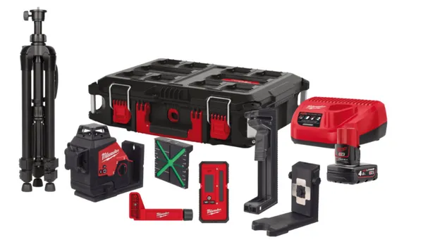 Нівелір лазерний 3D акумуляторний MILWAUKEE, M12 3PLKIT-401P (+зар. прист.,1акум.Х4Аг, кейс PACKOUT) цена в Украине