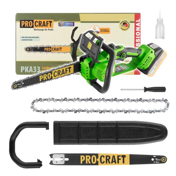 Безщіткова акумуляторна міні пила ланцюгова Procraft PKA33 (без АКБ та ЗП)
