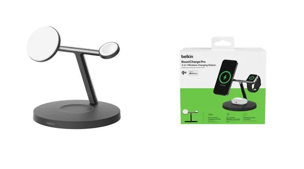 Беспроводное зарядное устройство Belkin 3in1 Magnetic Pad Qi2 15Вт, черный