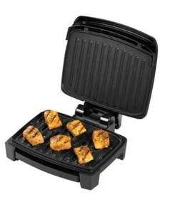 Гриль George Foreman прижимной  Immersa Small, 1100Вт, темп. режимов-1, съёмные пластины, металл, пластик, черный фото