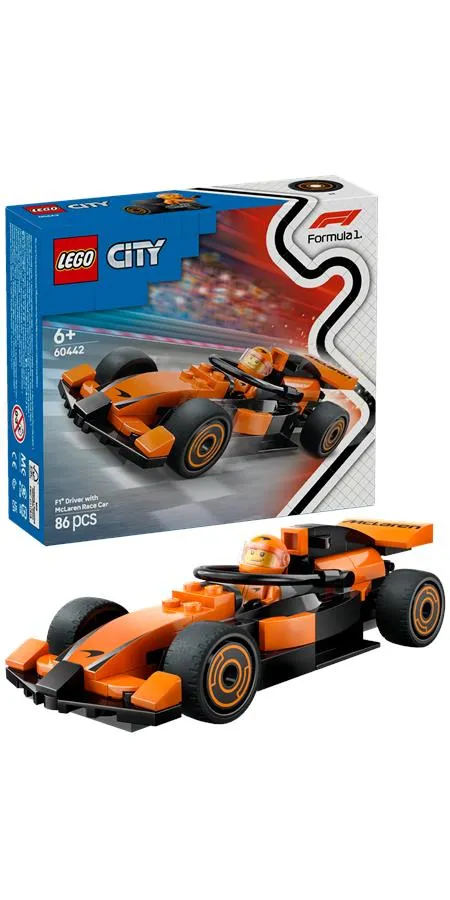 Конструктор LEGO City Пилот F1 с автомобилем для перегонов команды McLaren