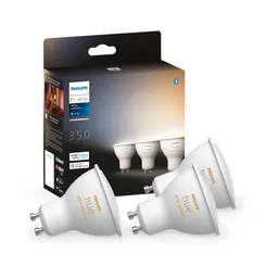 Лампа умная Philips Hue GU10, 5W(50Вт), 2200K-6500K, Tunable white, ZigBee, Bluetooth, диммирование, 3шт фото