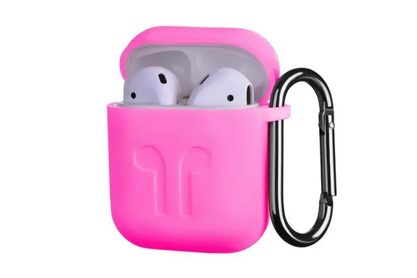 Чохол 2Е для AirPods (Gen 1-2, 2016-2019), Pure Color Silicone Imprint (1.5mm),червоний