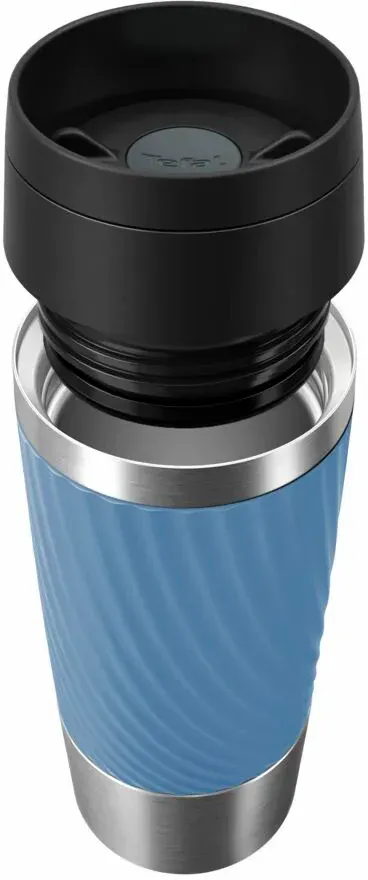 Термочашка Tefal Travel Mug Classic Twist, 360мл, нержавіюча сталь, блакитний ціна в Україні