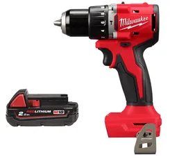 Дриль-шуруповерт акумуляторна безщіткова ударна MILWAUKEE M18 BLPDRC-0 (60Нм) (каркас) + M18 B2 подарунок фото