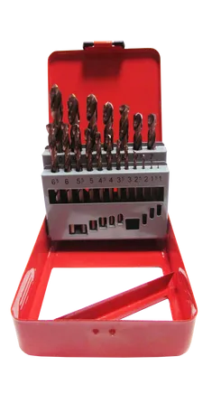 Набір свердел п/м HSS-CO 1-10мм*0,5мм 19шт коробка метал фото