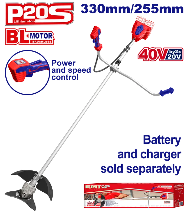 Триммер аккумуляторный EMTOP ELMR20018 (без АКБ и ЗУ)