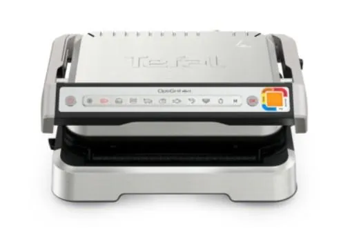 Гриль Tefal прижимной OptiGrill 2100Вт, темп. режимов-4, съёмные пластины, металл