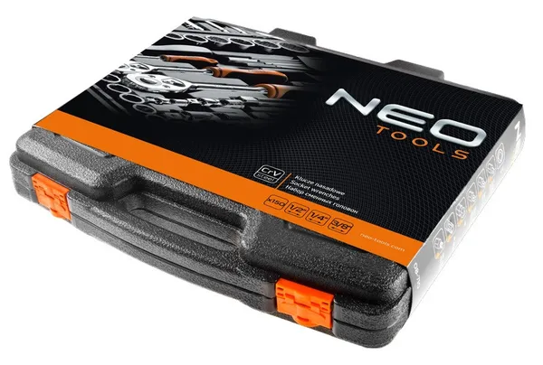 Набiр торцевих ключів Neo Tools, 1, 4, 3, 1/2" CrV, 150 шт. фото №4
